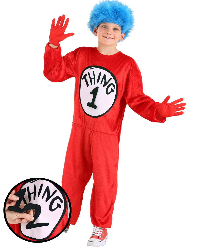 Dr Seuss Thing 1 or 2 Kids Book Week Costume