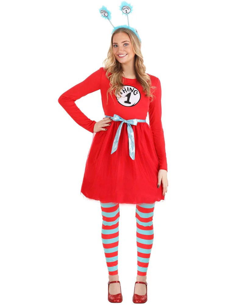 Dr Seuss Thing 1 or 2 Womens Book Week Costume - Image 6