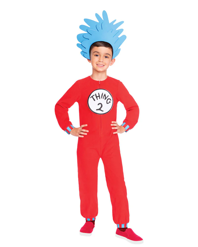 Dr Seuss Thing 1 or Thing 2 Kids Book Week Costume