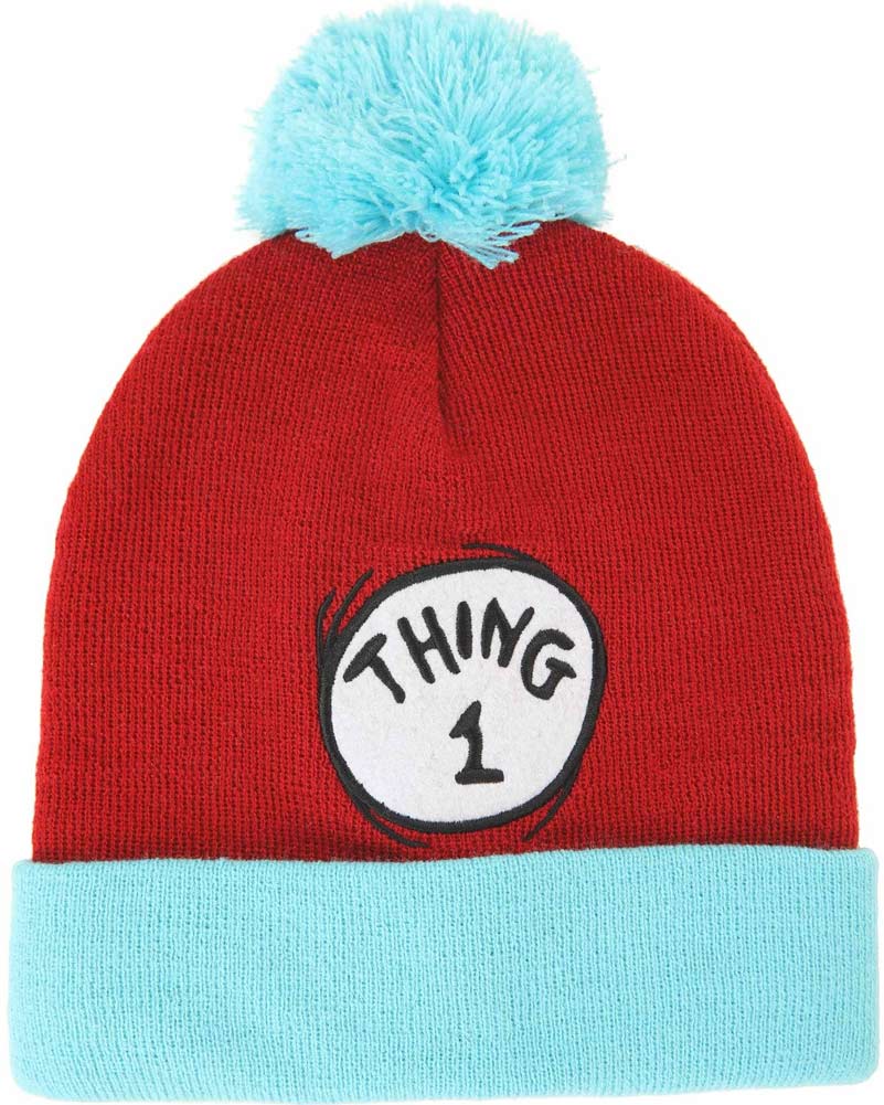 Dr Seuss Thing 1 Pom Beanie - Image 2