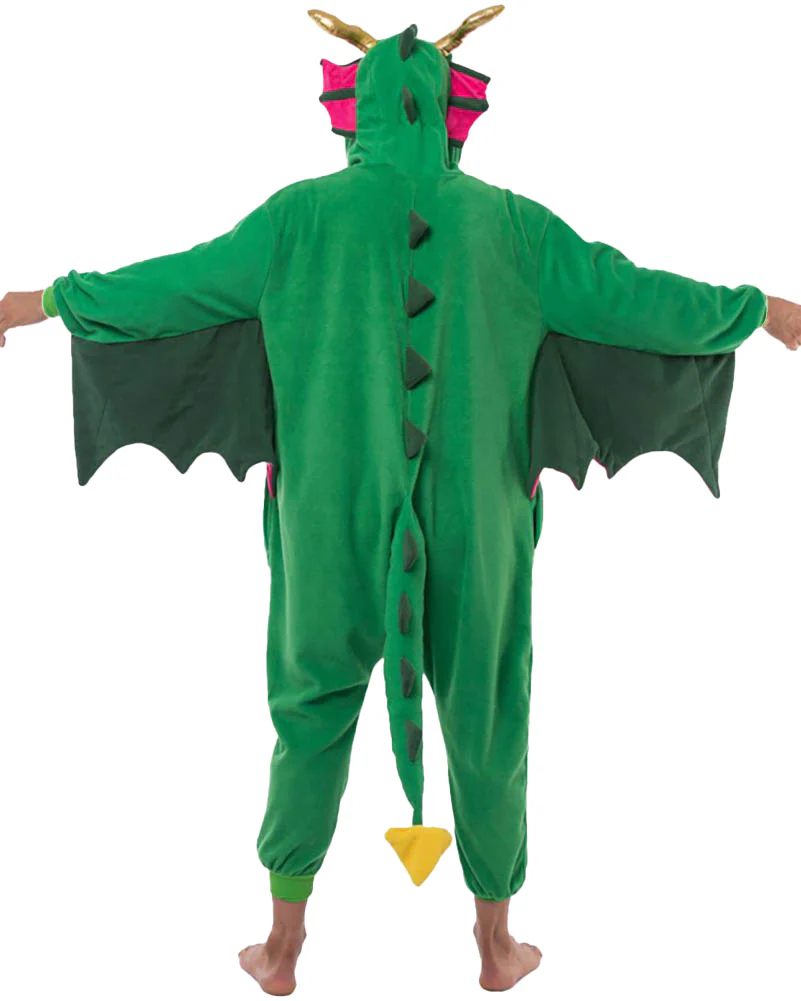 Dragon Hooded Adult Jumpsuit - Image 2