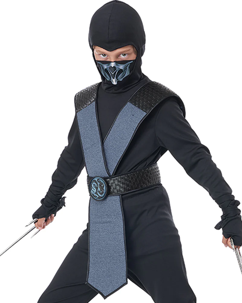 Dragon Master Blue Ninja Boys Costume - Image 2