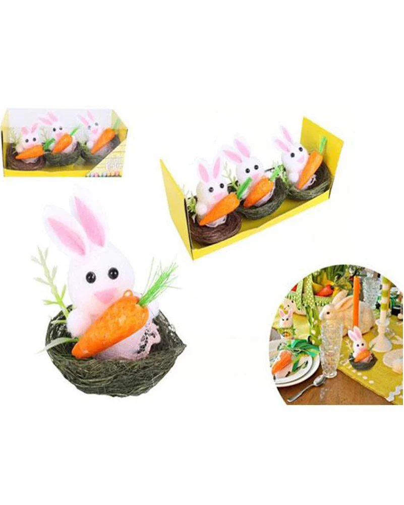 Easter Bunny with Carrot Decoration - Image 3