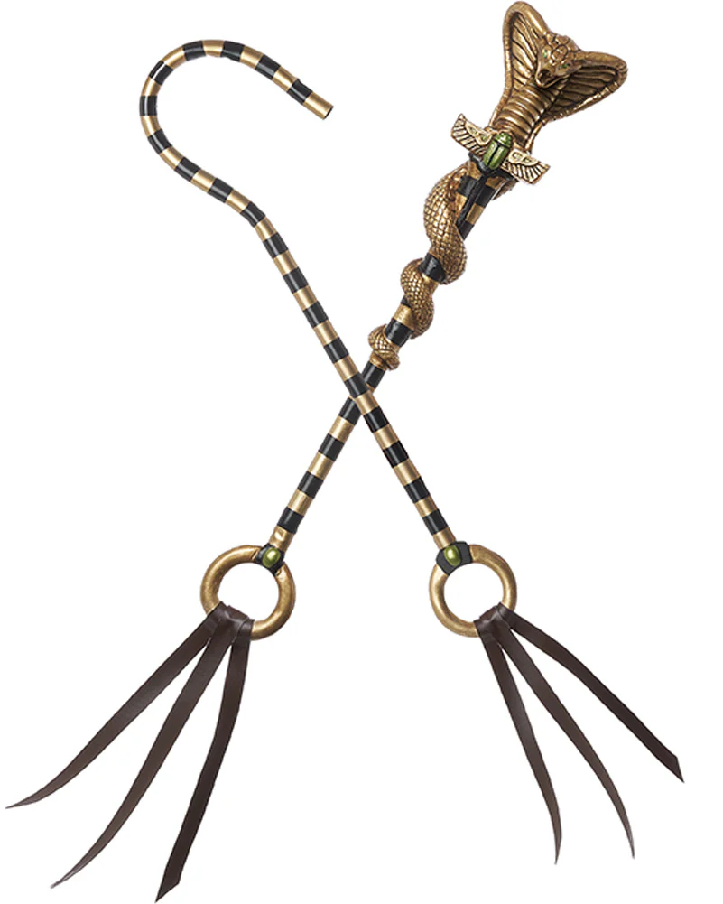 Egyptian Cobra Pharaoh Scepters Accessory Set