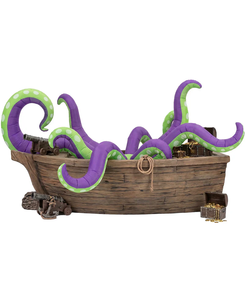 Eight Scary Octopus Tentacles with Skull Halloween Car Inflatable 3.6m (DC PLUG) - Image 2