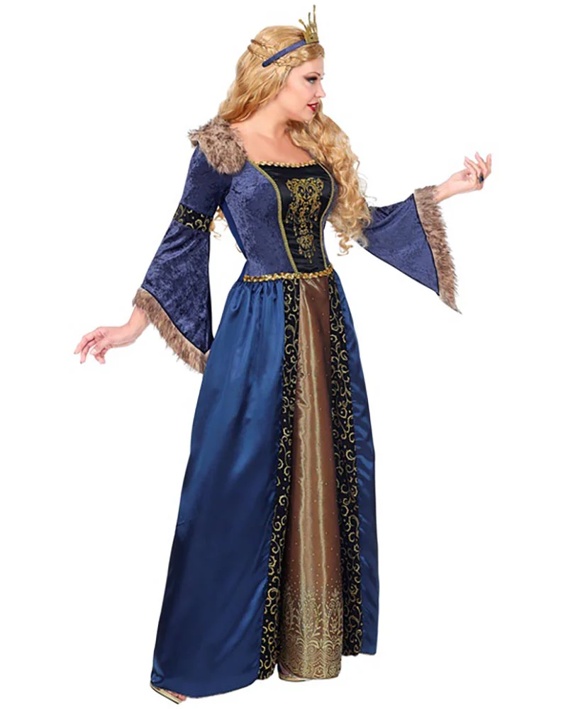 Elegant Medieval Queen Womens Book Week Costume - Image 2