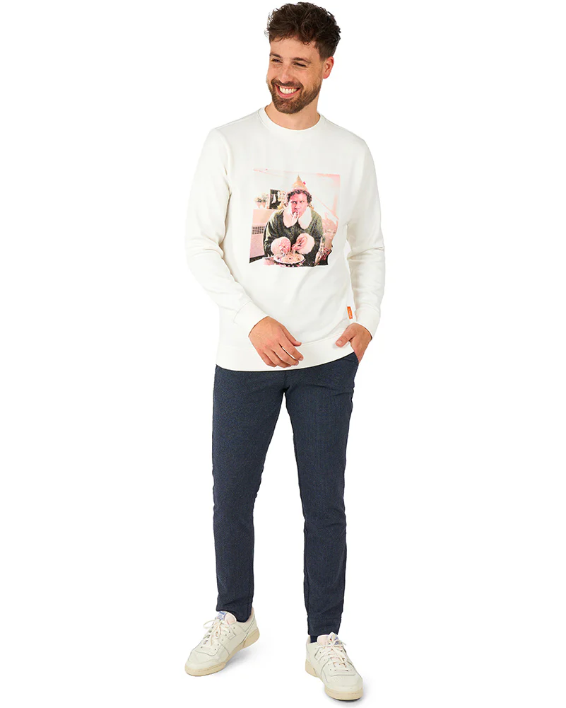 Elf Buddys Dinner Opposuit Mens Christmas Sweater - Image 2