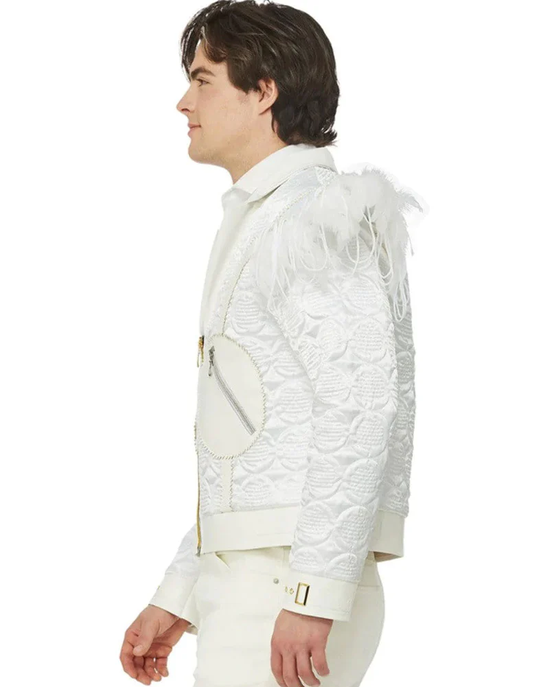 Elton John Feather Jacket Mens Costume - Image 2