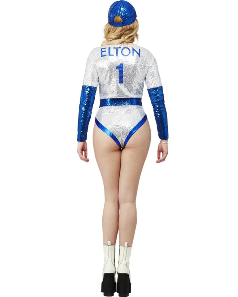 Elton John Music Sequin Baseball Deluxe Womens Costume - Image 2
