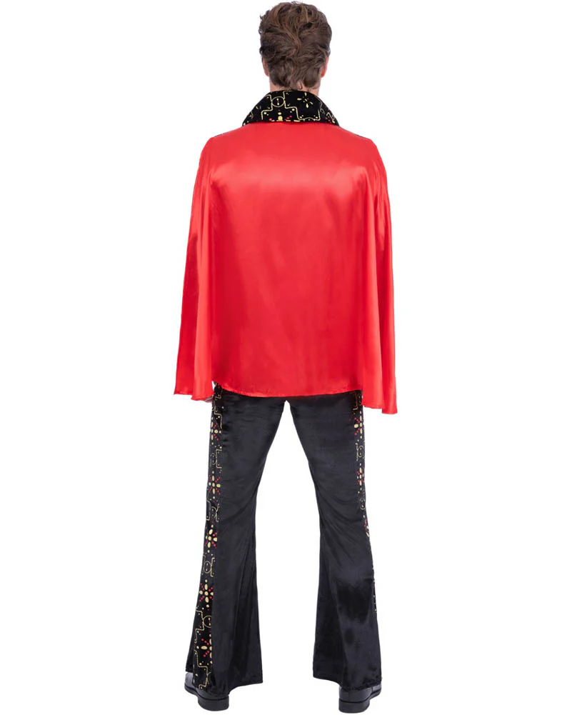 Elvis Black Rhinestone Mens Costume - Image 2