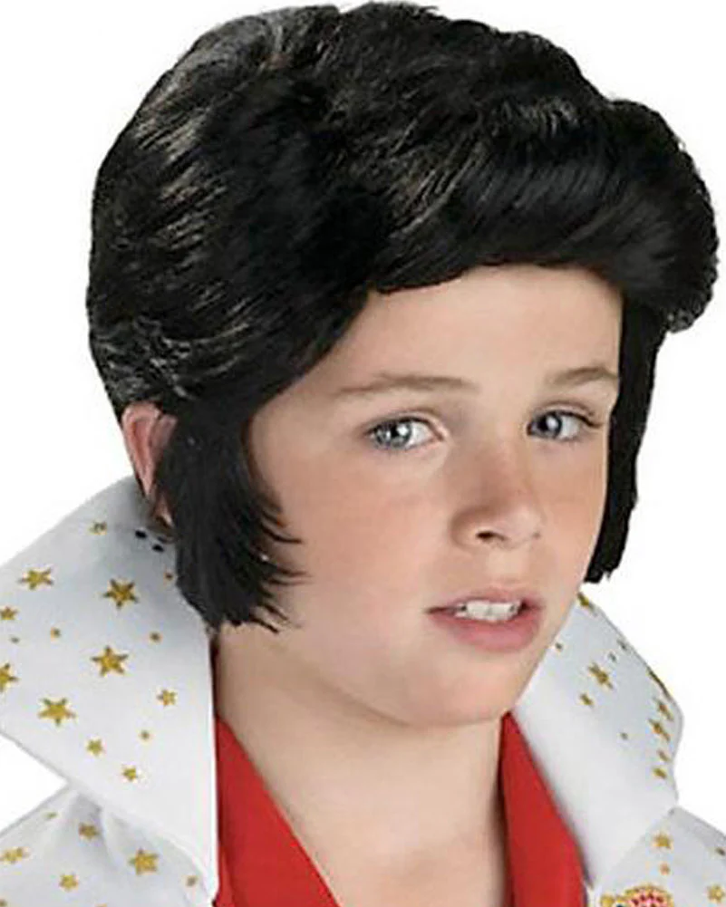 Elvis Short Black Kids Wig