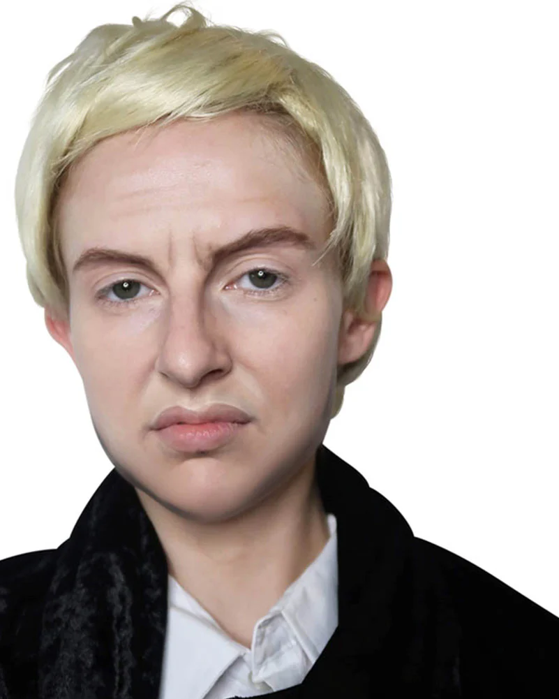 Evil Wizard Boy Deluxe Short Blonde Wig - Image 3