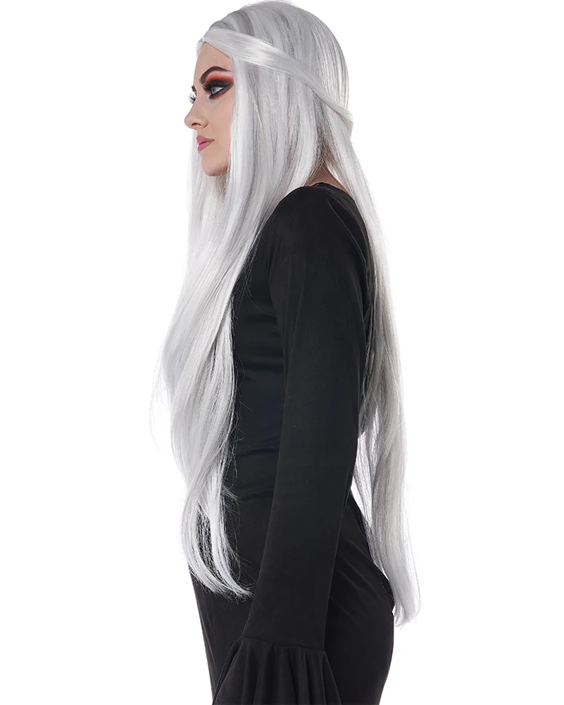 Extra Long White Cosplay Wig - Image 2
