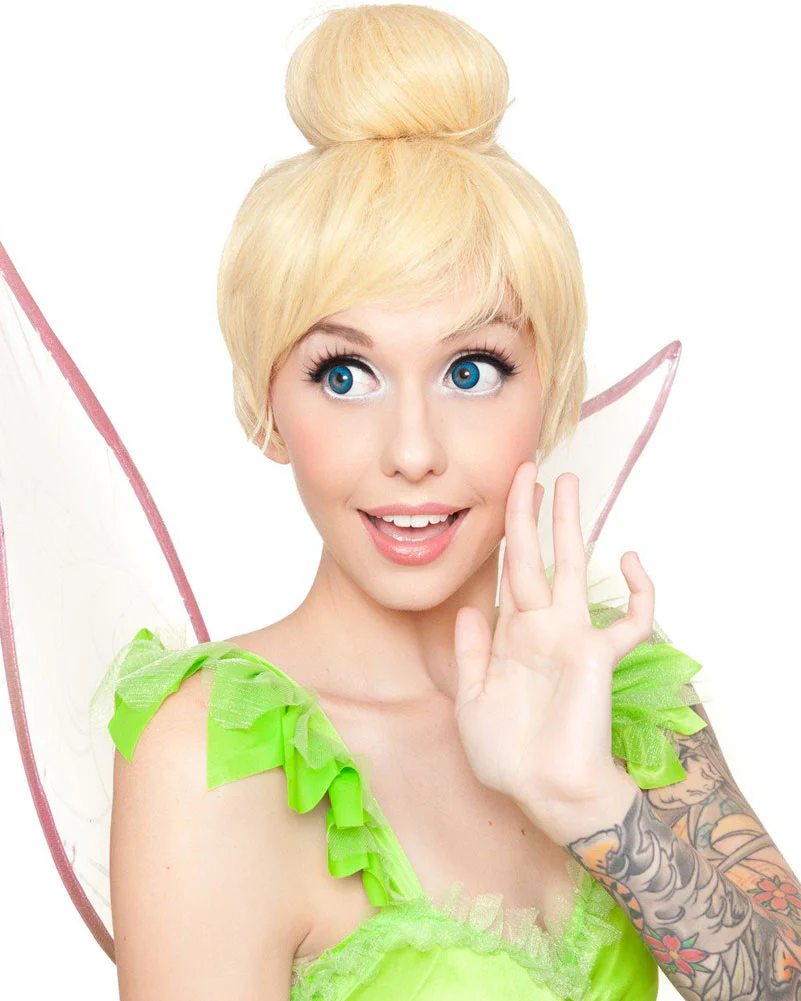 Fairy Bell Premium Blonde Bun Wig - Image 4