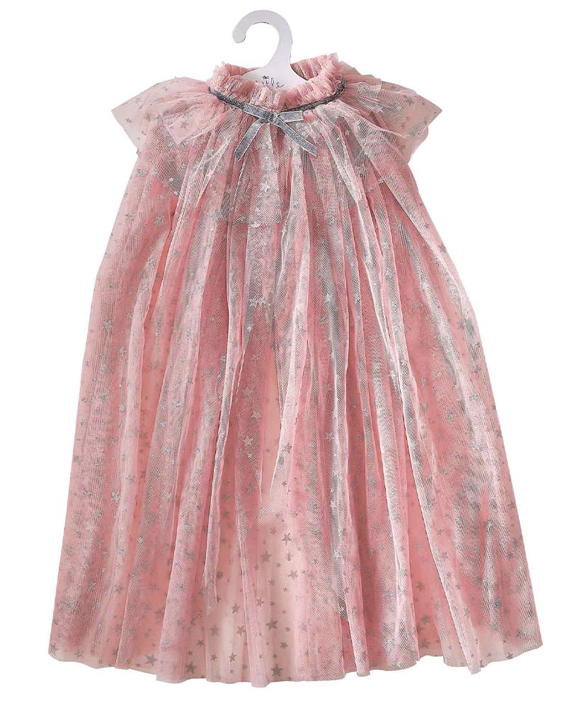 Fairy Princess Pink & Silver Sparkle Cape