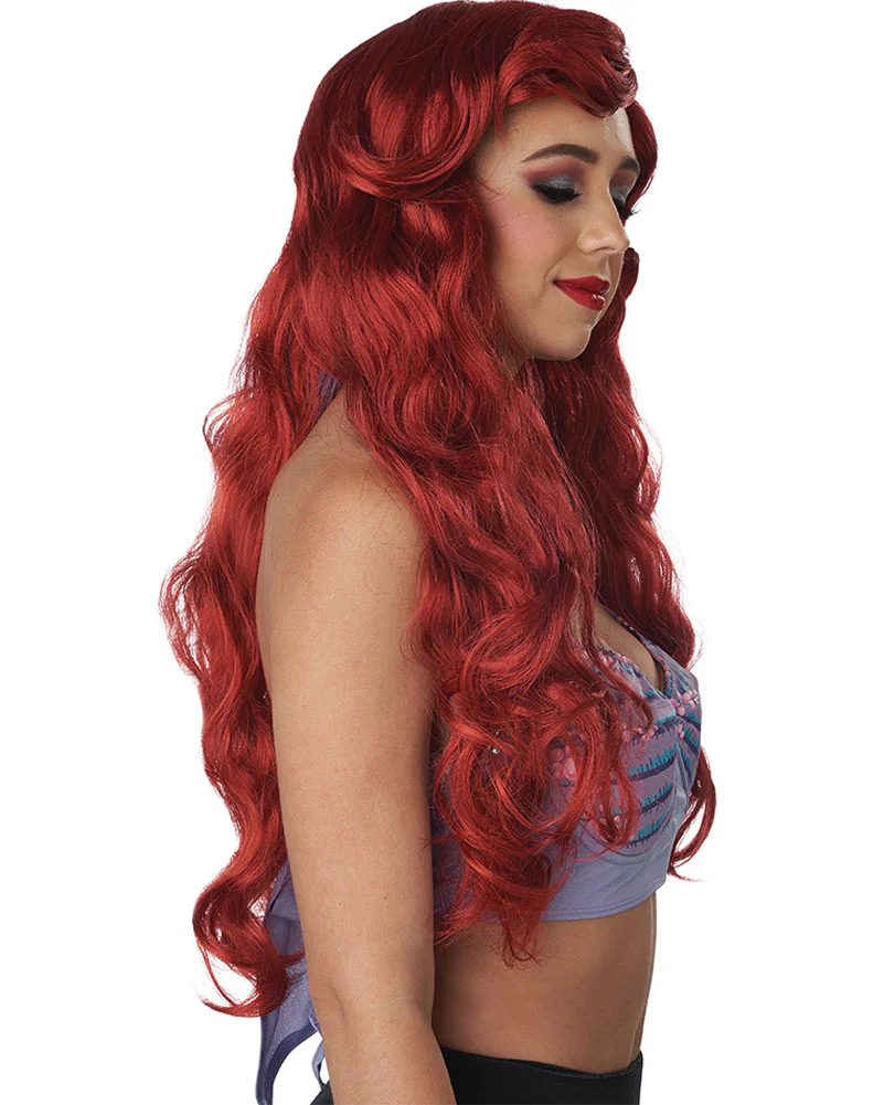 Fairytale Mermaid Long Red Wig - Image 2