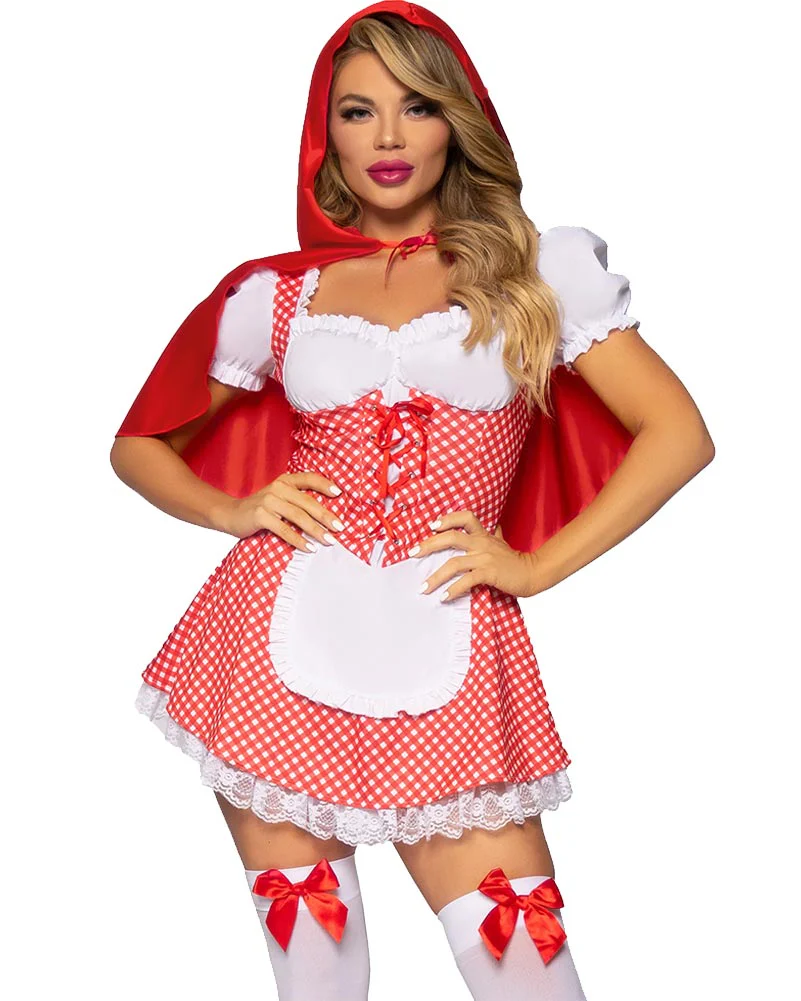 Fairytale Red Gingham Womens Costume - Image 2