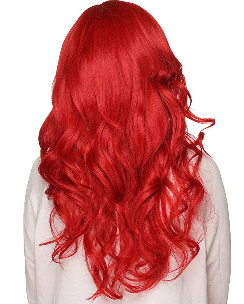 Farrah Siren Premium Long Wavy Red Wig - Image 3