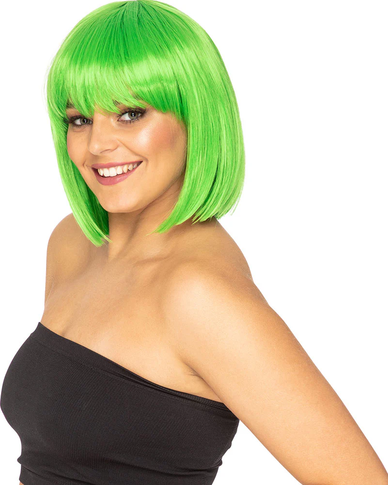 Fashion Deluxe Apple Green Bob Wig - Image 2