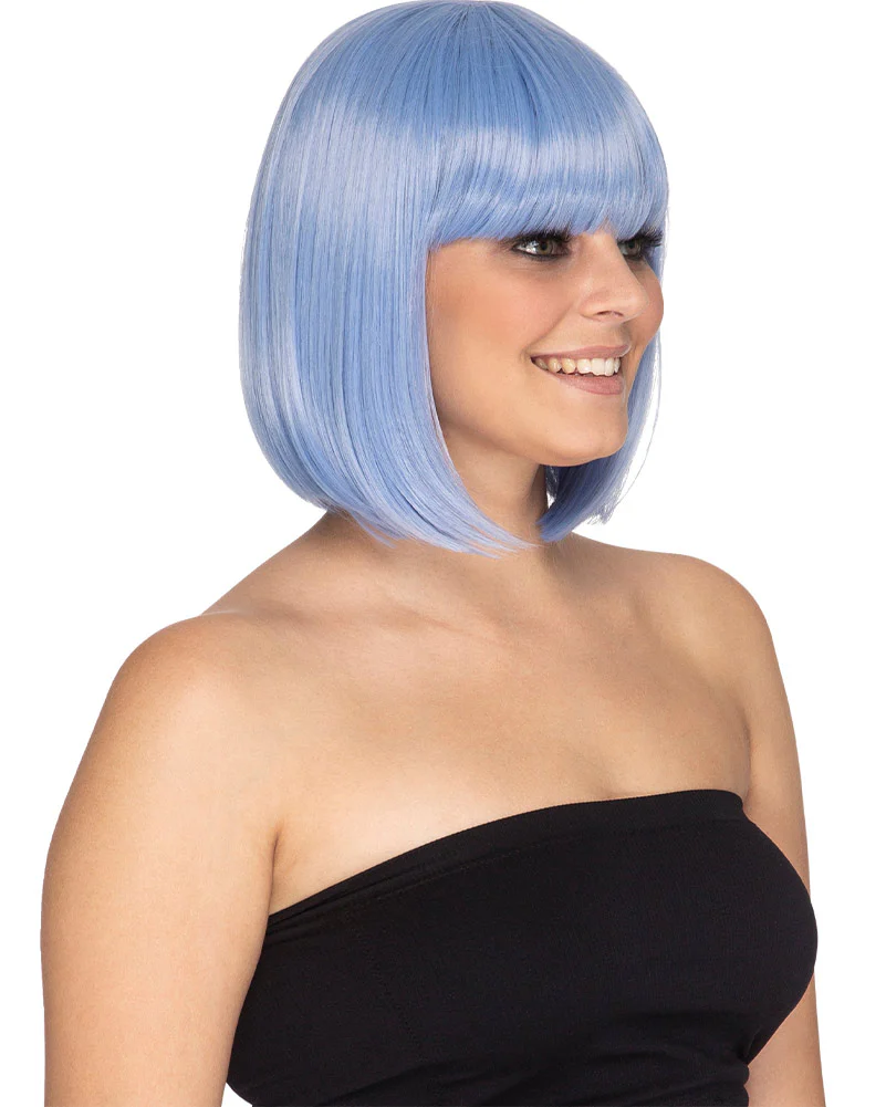 Fashion Deluxe Bubblegum Blue Bob Wig - Image 2