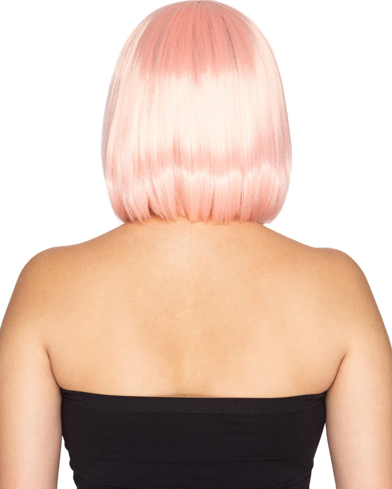 Fashion Deluxe Fairy Floss Pink Bob Wig - Image 3