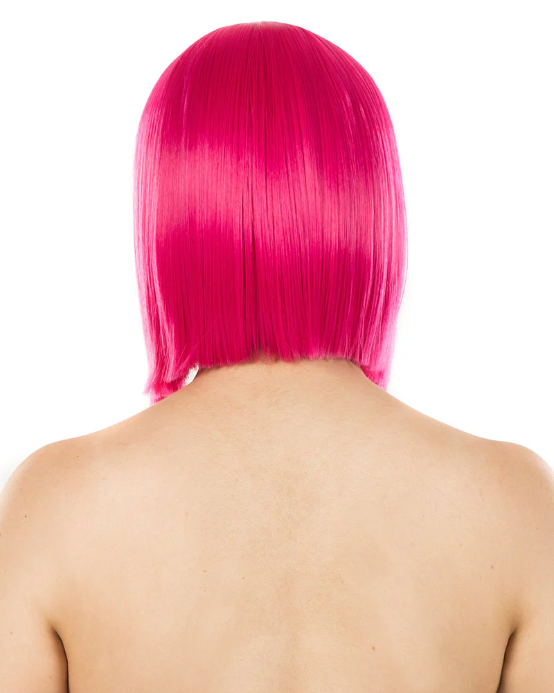 Fashion Deluxe Fuschia Pink Bob Wig - Image 3