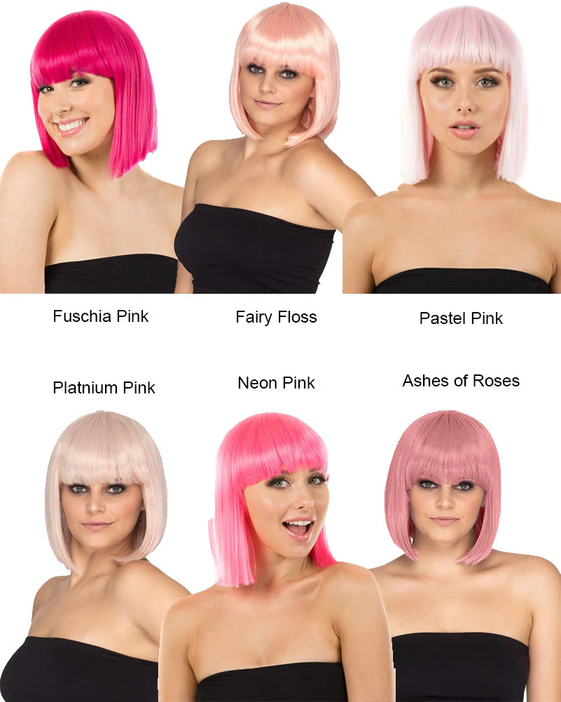 Fashion Deluxe Fuschia Pink Bob Wig - Image 4