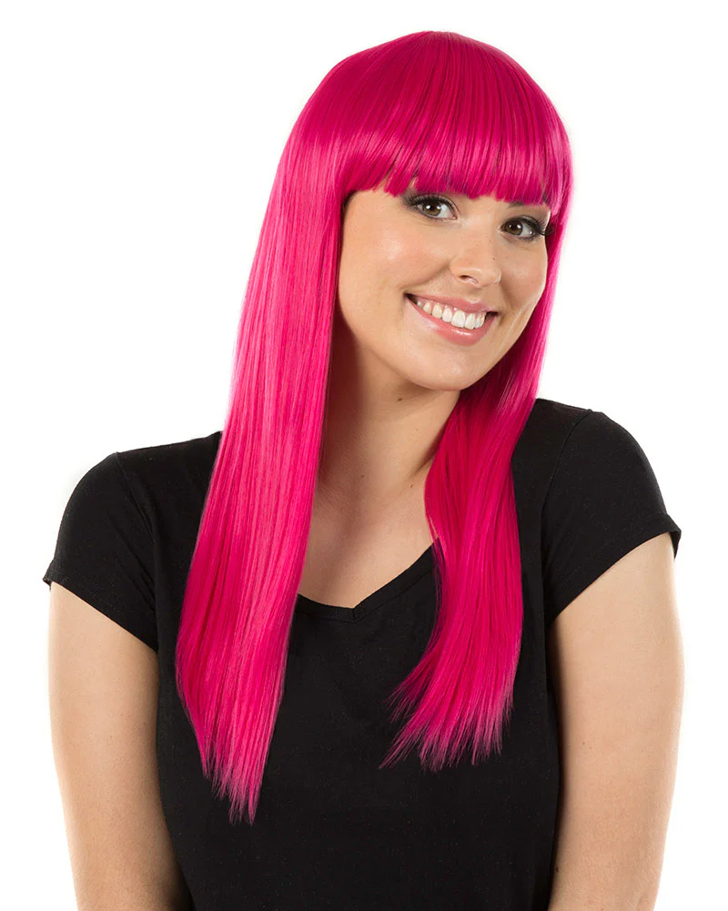 Fashion Deluxe Fuschia Pink Long Wig - Image 4