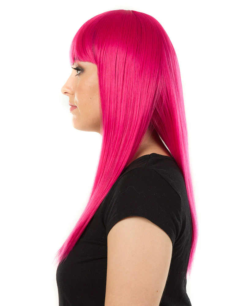 Fashion Deluxe Fuschia Pink Long Wig - Image 5