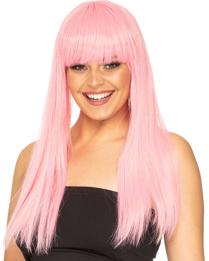 Fashion Deluxe Musk Stick Pink Long Wig - Image 2