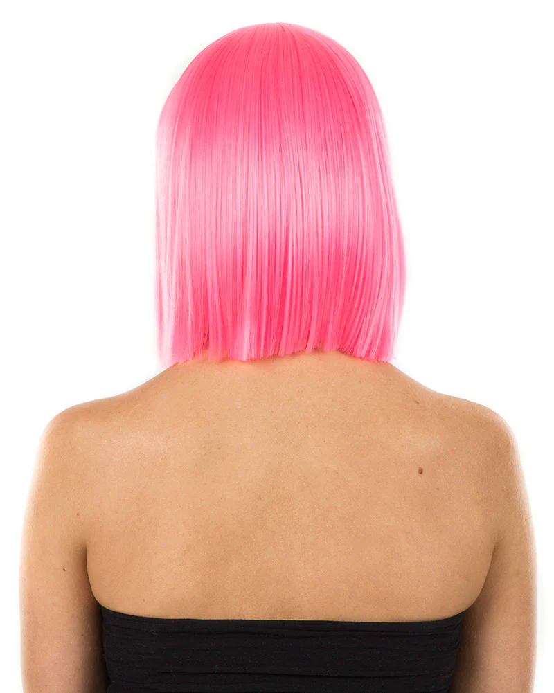 Fashion Deluxe Neon Pink Bob Wig - Image 3