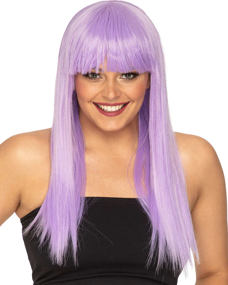 Fashion Deluxe Pastel Lavender Long Wig - Image 2