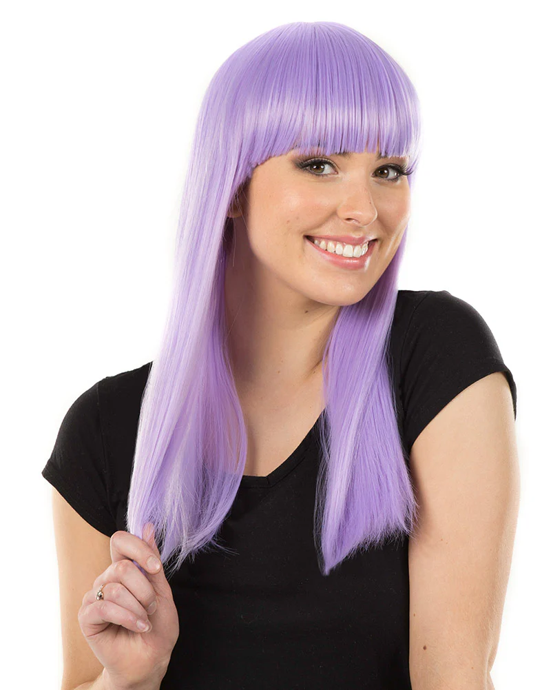 Fashion Deluxe Pastel Lavender Long Wig - Image 4