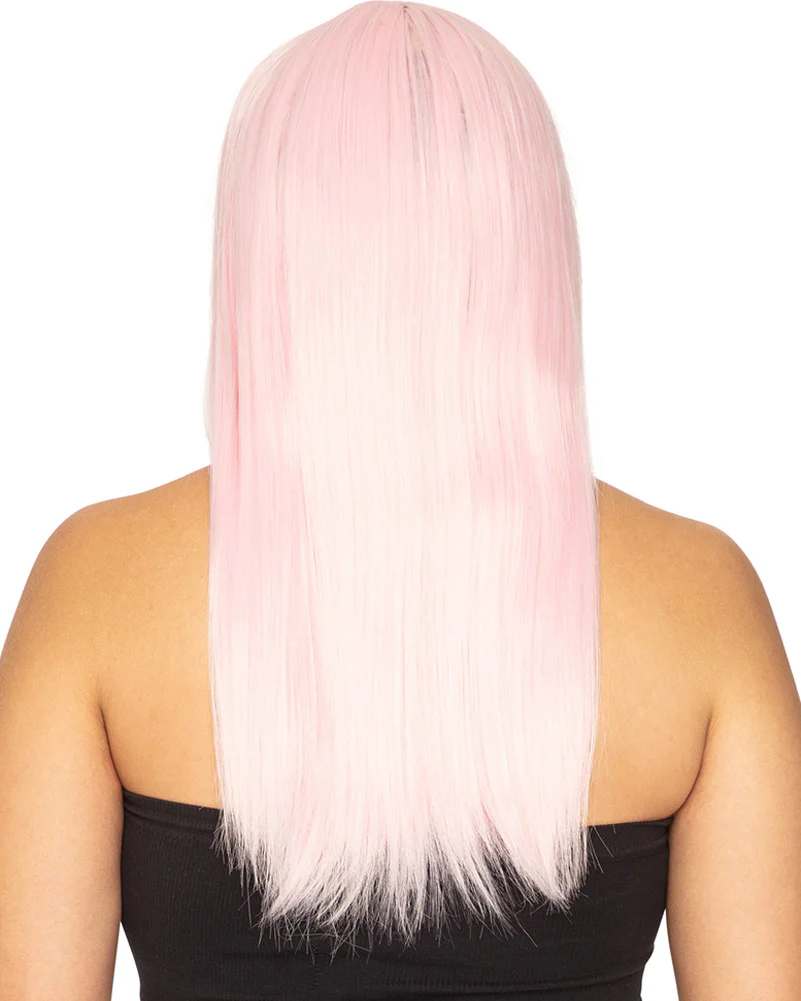 Fashion Deluxe Pastel Pink Long Wig - Image 3
