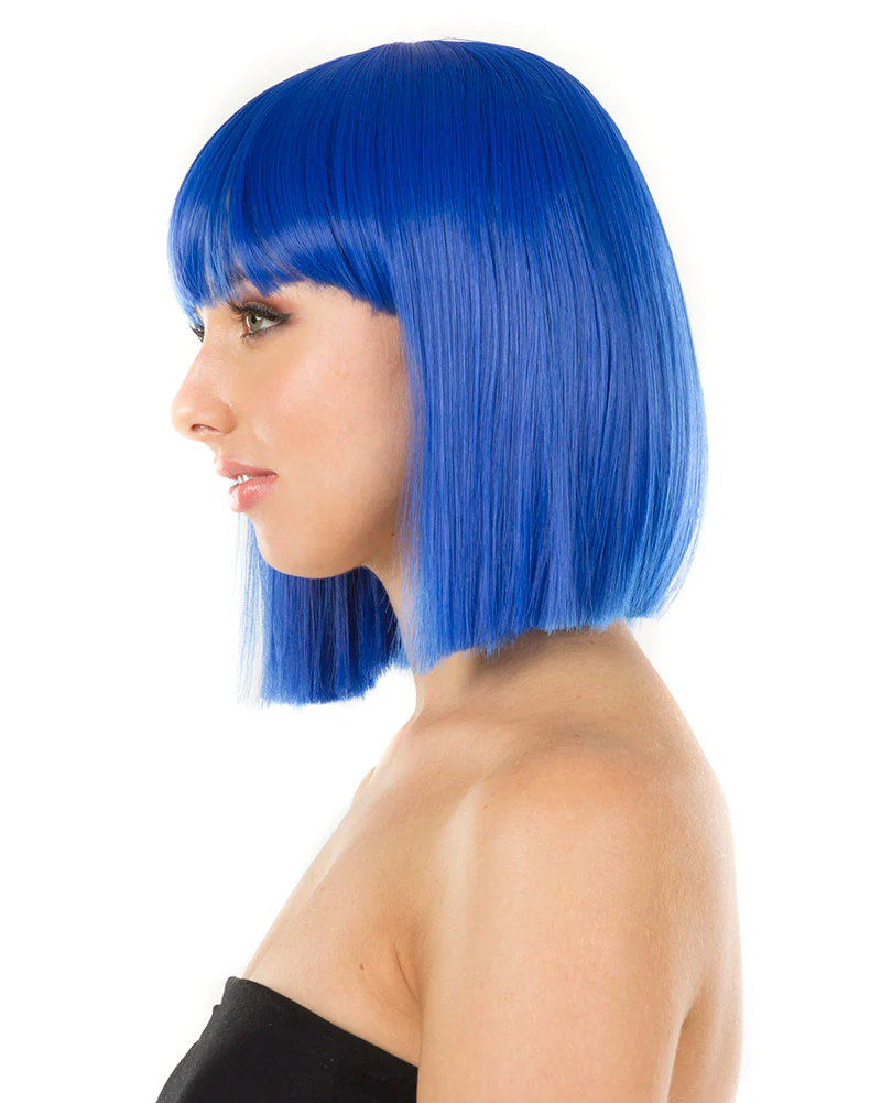 Fashion Deluxe Peacock Blue Bob Wig - Image 2
