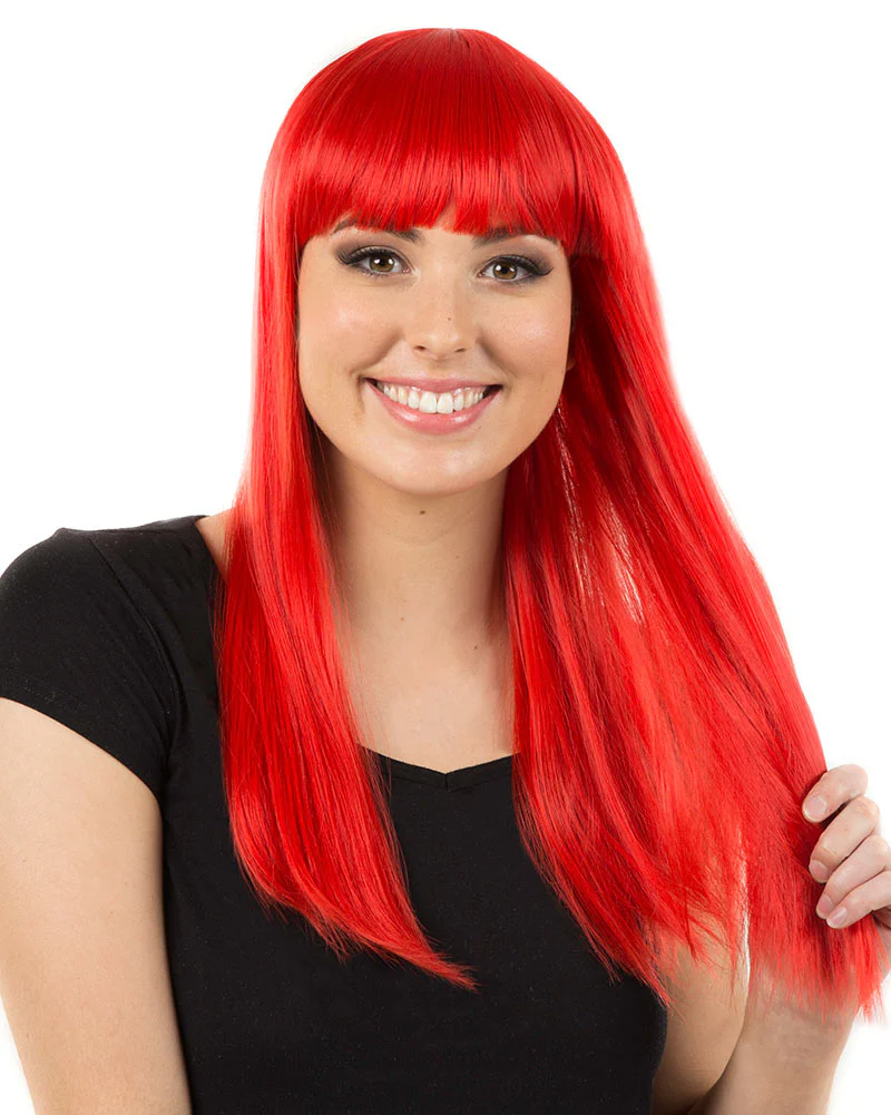 Fashion Deluxe Red Long Wig - Image 4