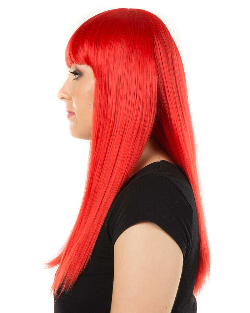Fashion Deluxe Red Long Wig - Image 5