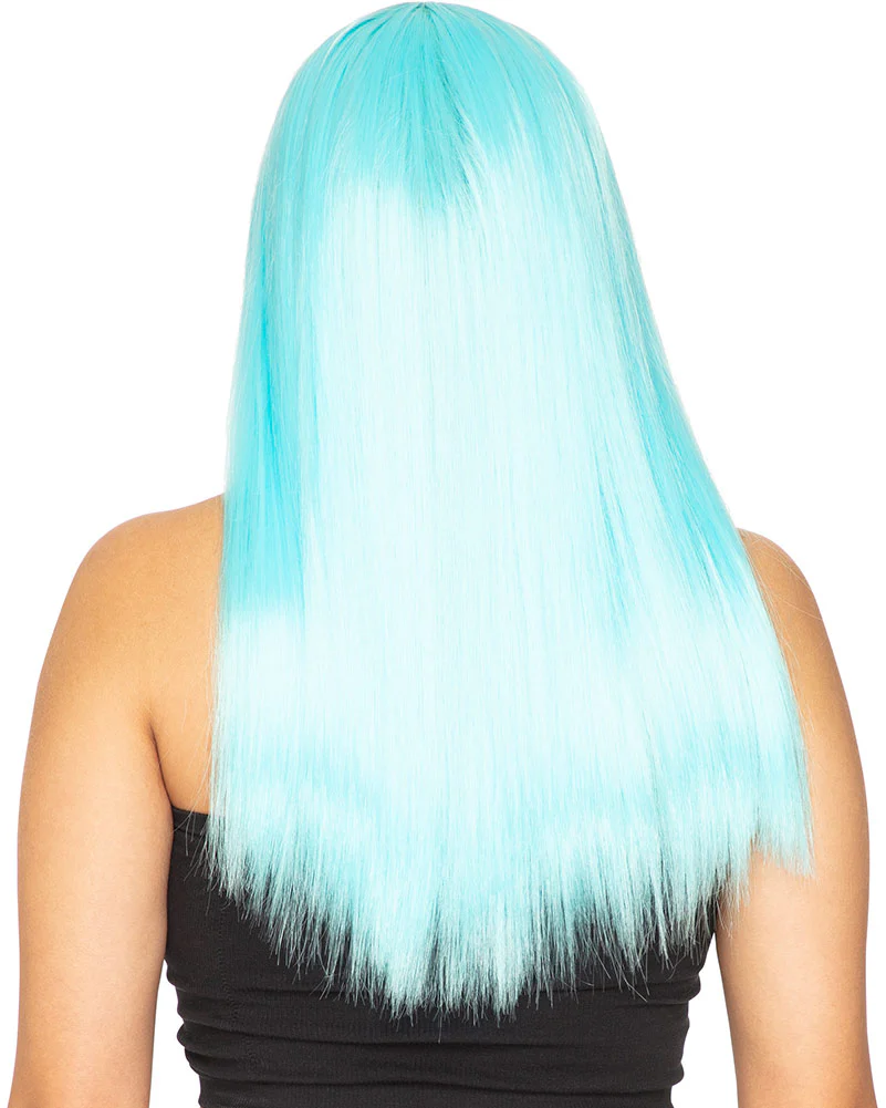 Fashion Deluxe Soft Teal Long Wig - Image 3