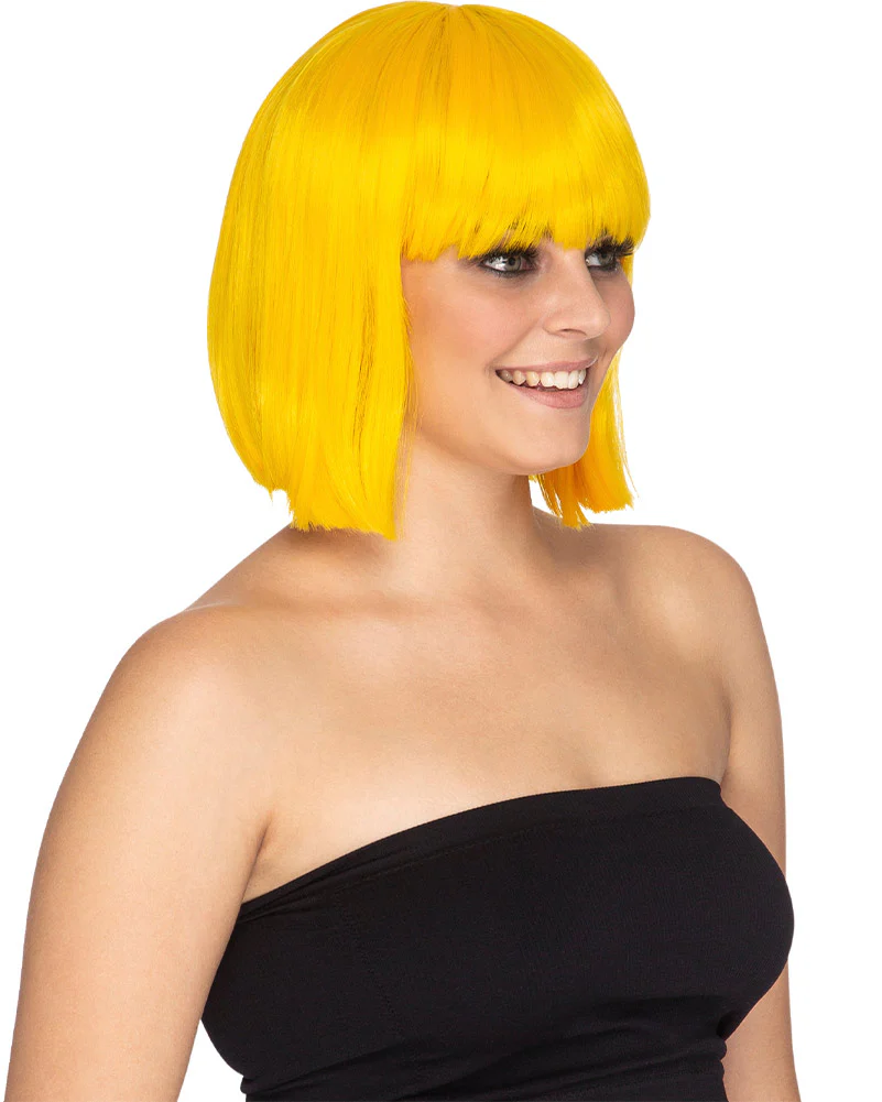 Fashion Deluxe Yellow Bob Wig - Image 2