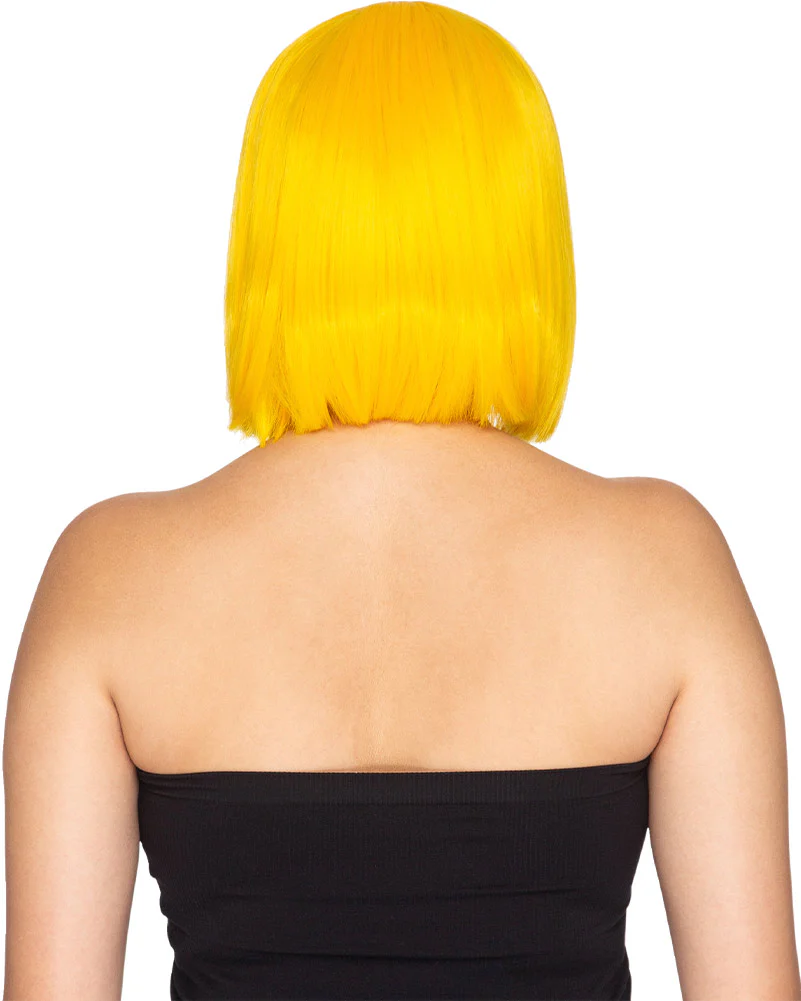Fashion Deluxe Yellow Bob Wig - Image 3