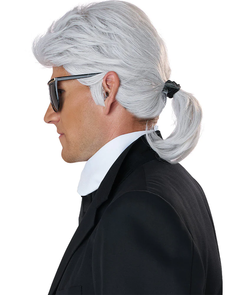 Fashion Legend Grey Ponytail Wig - Image 4