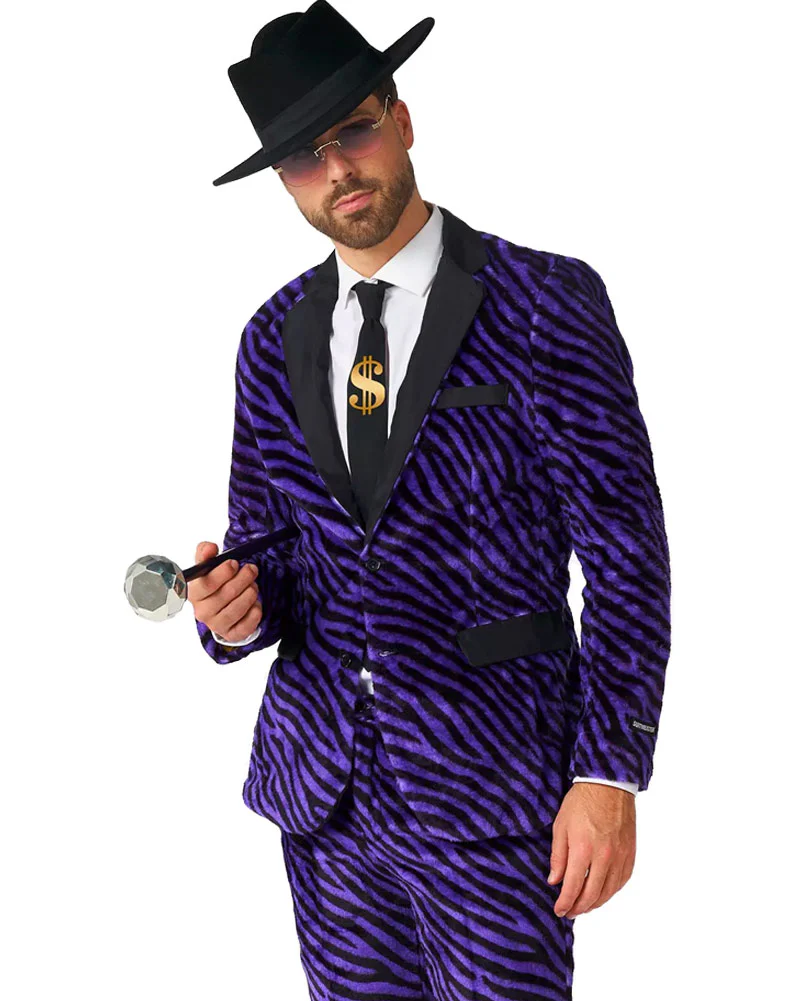 Faux Fur Purple Pimp Mens Suitmeister - Image 2