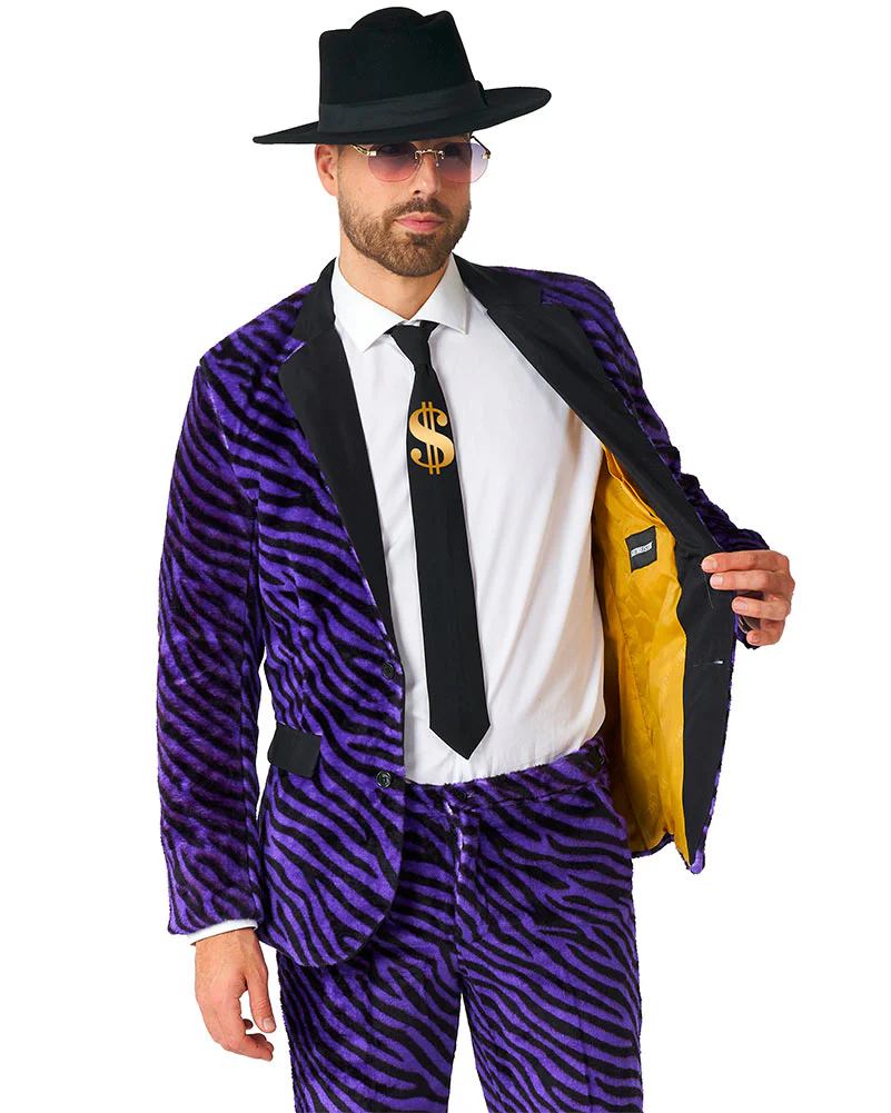 Faux Fur Purple Pimp Mens Suitmeister - Image 3