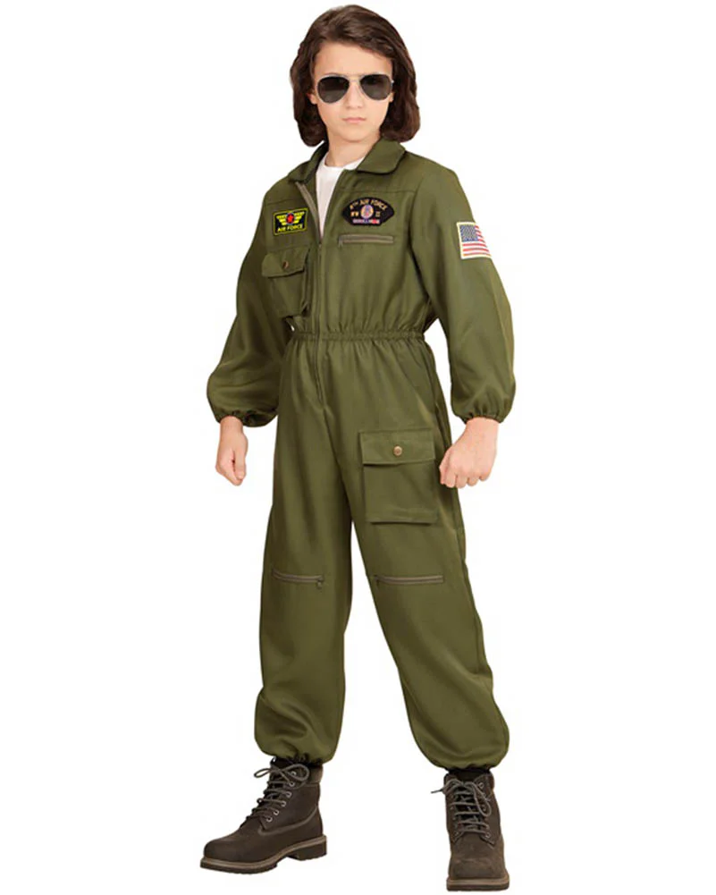 Fighter Jet Pilot Kids Costume - Image 2