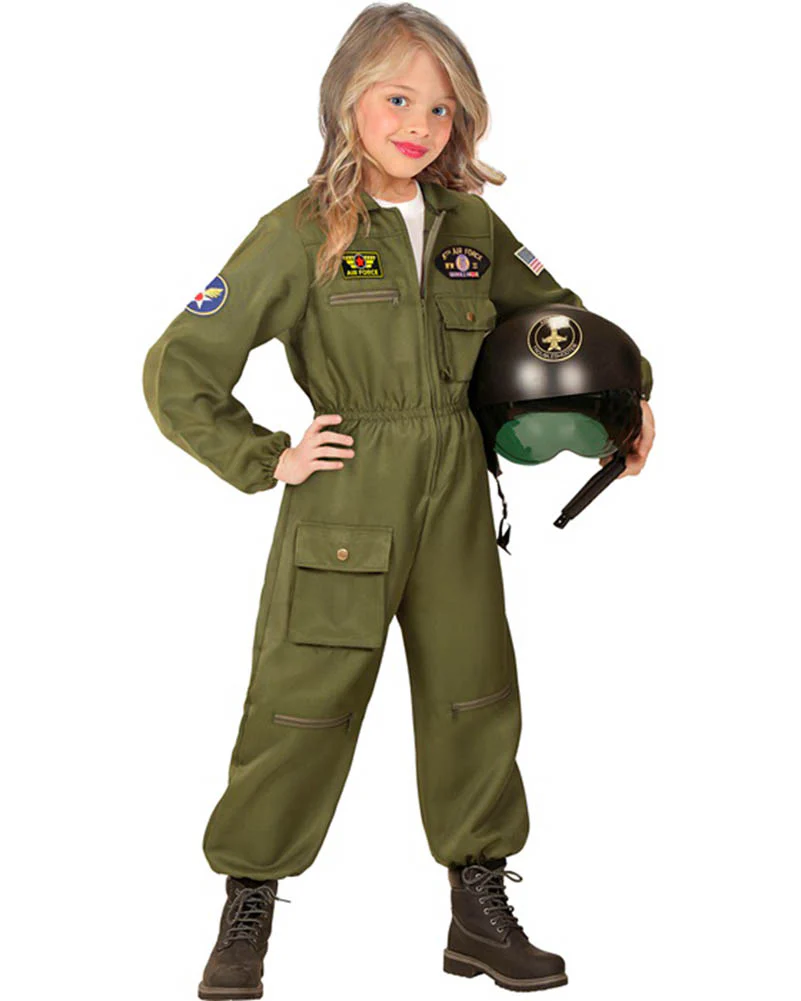 Fighter Jet Pilot Kids Costume - Image 3