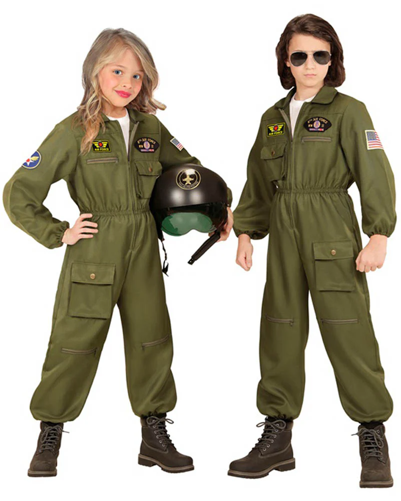 Fighter Jet Pilot Kids Costume - Image 4