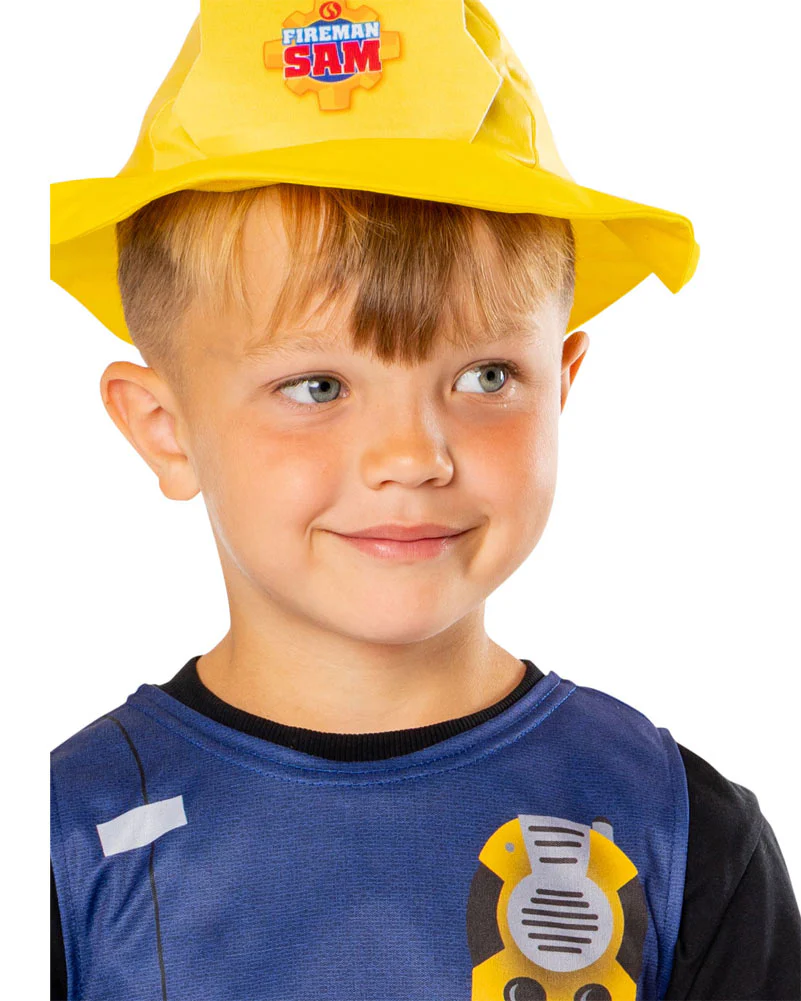 Fireman Sam Tabard Hat and 3D Cardboard Firetruck Set - Image 2