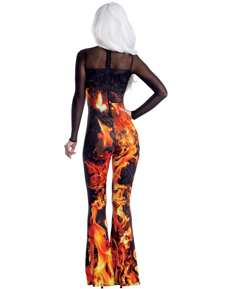 Flame Jumpsuit Womens Costume - Image 2