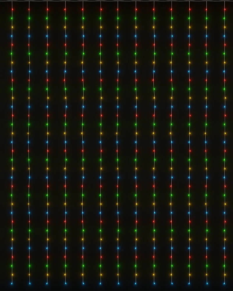 Flashing Multicolour 600 Piece LED Curtain Lights 6m - Image 3