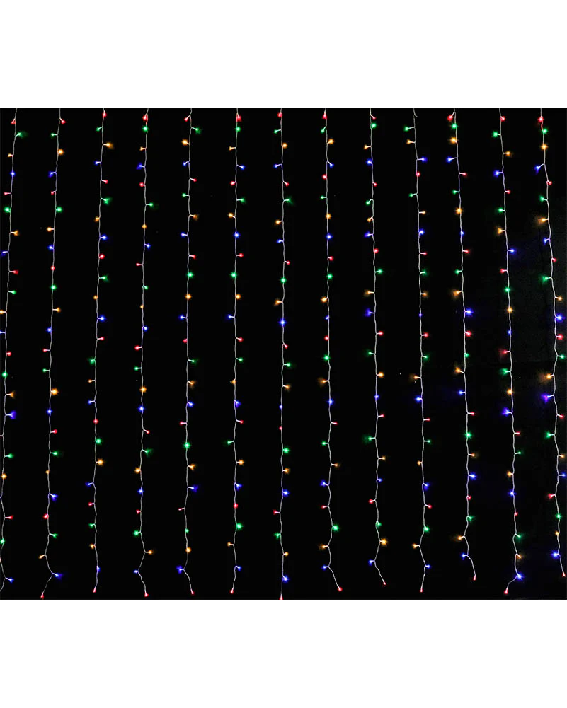Flashing Multicolour 600 Piece LED Curtain Lights 6m - Image 5